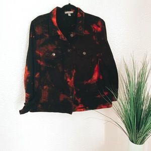 Bleach dyed denim jacket